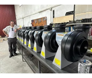 Radial Plastik Gövdeli Kimyasal Ortamlarda Kullanılan Fanlar